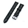 PU Leather Watch Band 20mm 22mm 18mm Durable Watchbands Stain Resistant Black Brown Wristwatch Strap Watch Accessories 240301