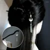 Pinces à cheveux en bois, bâton de lune pour femmes et filles, baguettes à Clip de Style Antique, accessoires de bijoux chinois Hanfu