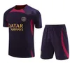 23 24 tuta 2023 2024 PARIGI tuta sportiva da allenamento tuta a maniche corte maglia da calcio kit uniforme chandal felpa per adulti set uomo bambini