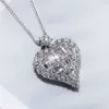 Heart Lovers Lab Diamant Pendentif Réel 925 Sterling Silver Party Pendentifs De Mariage Chaîne Collier Pour Femmes Charme De Mariée Bijoux 210248b