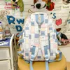 Mochila DCIMOR con estampado de dibujos animados, impermeable, de nailon, para mujer, con múltiples bolsillos, bolsa de viaje para niñas, mochila escolar de gran capacidad 240304