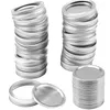 Storage Bottles 10 Pieces Wide Mouth Canning Lids For Mason Fit & Airtight Easy To Use Jar Container Cover Bands Split-Type