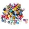 50 pcs perles de Silicone colorées 15mm perle d'opale ronde pour la fabrication de bijoux bricolage sucette chaîne Clips bébé jouet accessoire 240226