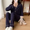 Capris 6535 Cotton Maternity Nursing Sleepwear Sets Autumn Spring Feeding Shirt Belly Pants Suits Clothes for Pregnant Women Pregnancy