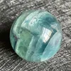 Decorative Figurines 142g Natural Stone Fluorite Rock Polished Crystal Ball Quartz Sphere Feng Shui 2024 Decoration Gift Reiki Healing L91