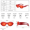 Sunglasses SO&EI Vintage Contrast Color Cat Eye Women Fashion Brand Designer Oval Eyewear Men Shades UV400 Unique Sun Glasses