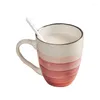 Mugs High Quality Pink Ceramic Mug Coffee Juice Tea An Elegant Cup For Ladies