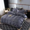 Luxe Beddengoed Set 4 Stuks Platte Laken Korte Dekbedovertrek Sets Koning Comfortabele Dekbedovertrekken Queen Size Beddengoed beddengoed LJ2398