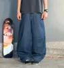 JNCOレター刺繍男たちのためのゴシックジーンズヒップホップストリートスケートバギーデニムパンツ