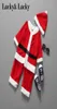 Jul babykläder Infantil Santa Claus Costume för Baby Boys Newborn Bebe Rompers för nyåret LJ2010238268374