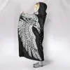 Twin Ravens in Norse mitology Viking 3D Printed z kapturem koc z kapturem dorosły dziecko Sherpa polarowa koc do mikrofibry pościel 2110199s