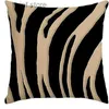 Yastık kasası dekoratif kasa 40x40cm zebra leopar baskı soyut kasa yastık kapağı ev dekorasyonu için uygun T240309