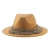 Cowboyhüte Hut Fedora Hut Gefilzter Mann Hut Hüte für Frauen Western Cowboy Panama Vintage Casual Luxus Männer Hut Sombrero Hombre 240228