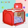 Imbaby Baby Playpen Balls Basen Playpen for Children Basketball Baby Activity Fence Bezpieczeństwo Korarka Pit Baby Playground 240226