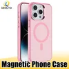 Custodia magnetica compatibile con MagSafe per iPhone 15 14 13 12 11 8 7 TPU PC Slim resistente ai graffi Custodie antiurto izeso