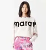 24ss Isabels Marant New Designer Cotton Sweatshirt Slim Classic Hot Letter Print Women Casual Versatile Long Sleeved Loose Pullover Hoodie Sweater Trendy Tops