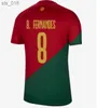 Soccer Jerseys 22 Portugal soccer jerseys KIDS KIT JOAO PEPE FELIX BERNARDO BRUNO RONALDO FERNANDES Portugieser 22 23 Portuguese BOYS football shirtH240309