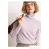 女性用セーターカシミアタートルネックセーター女性ウール暖かいジャンパー秋の冬服