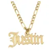 Doremi 5mm Cuban Chain Custom Name Halsband Personligt rostfritt stål Old English Letter Gold Necklace Pendant Namnplatta GIFT 240228