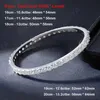 Ewya Sparkling D 컬러 3/4mm Full Tennis Bracelet Ballle for Women 925 Silver Plated 18K 다이아몬드 링크 체인 브레이슬릿 240305