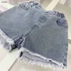 Luxe trainingspakken voor kinderen van hoge kwaliteit babyjasje maat 100-160 CM Zomer tweedelige set Mouwloos denim vest en denim shorts 24Mar