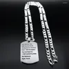 Pendant Necklaces Personalized Bible Cross Dog Tag Men Necklace Stainless Steel Christian Prayer Jewelry Boyfriend Gifts N7420S05