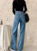Jeans Femme GOPLUS jeans femmes Y2k Pantalon large taille haute maman Jeans mode coréenne Jeans Pantalon bleu Jean Pantalon large femme C1855 J240306