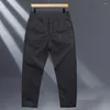 Men's Pants Moisture-wicking Trousers Soft Breathable Casual Ninth With Button Zipper Closure Pockets Lightweight For Comfort