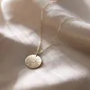 Sunbeam Necklace Sunshine Jewelry Handmade 14K Guldfyllda mynt Choker Pendants Collier Kolye Boho för kvinnor 220119313o