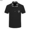 Polo de créateur pour hommes, noir et blanc, léger, luxe, manches courtes, couture, coton, broderie classique, alphabet, affaires, décontracté, revers, mode, coupe ajustée