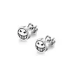 Anime One Piece Cosplay Props Jewelry Accessories Character Portgas d Ace Stud Happy Unhappy Face Titanium Steel Earrings2129
