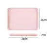 Plates 1pc Rectangular Serving Tray Anti-Slip Scratch Resistant Smooth Plate For Kitchen Home Decoration Parts