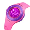 Детские часы Skmei, детские силиконовые электронные цифровые часы, наручные часы для детей и девочек, кварцевые 240226