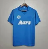 1987 1988 Napoli Retro voetbalshirts 87 88 Coppa Italia SSC Napels Vintage Calcio Napoli kits Classic Vintage Napolitaanse Footba Maradona la NR "torna" in campo