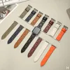 Luxury H Genuine Leather Strap for Apple Watch Ultra 2 Band 49mm 9 8 7 45mm 41mm High Quality Straps for iWatch Series 6 SE 5 4 44mm 40mm for Series 3 2 1 38mm 42mm Wristband