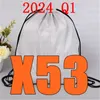 Senaste 2024 Q1 BJ 107 DrawString Bag BJ107 Beltvattentät ryggsäckskor Kläder Yoga Running Fitness Travel 240227