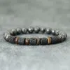 Charm Armband 2024 Natural Volcanic Rock Armband för män Meditation Coconut Bead Braslet Leisure Accessories Gifts pojkvän Pulseria