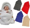 Детская вязаная пеленка для новорожденных, вязанная крючком, пеленальное одеяло, спальный мешок, зимние обертывания для малышей, 10 цветов OOA33149220504