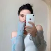 Kniebeschermers Elegant Kant Zonwering Mesh UV Netgaren Lotusblad Koreaanse stijl Dames Armmouwen Lange handschoenen