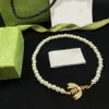 Luxury Designer Fashion Pearl Bee Chokers Necklace Ladies Party Gift Jewelry High Quality With Box208q