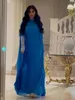 Lässige Kleider Rocwickline SummerAutumn Damen Naher Osten Dubai Türkei Muslimisches bedrucktes lockeres weibliches Blumen-Islam-arabisches Partykleid