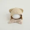 ベレット秋の冬の赤ちゃん帽子かわいいクマニットガールハットソフトウォームボーイズキャップかぎ針編みの子供ビーニーアウトドア幼児用