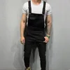 Men's Pants Men Jumpsuit Soft Solid Color Mid Rise Overalls Slim Long For Office