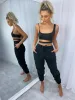 Capris moda teddy preguiçoso pele do falso 2023 novo inverno jogger calças femininas bege cordeiro fofo bolsos quentes casual cintura alta sweatpant senhoras