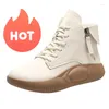 Casual Shoes Women Platform Ankle Boots Fashion High Top Sneakers Lace Up Side Zip Anti-Slip vandring Zapatilla Deportiva Mujer