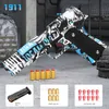Gun Toys Pistol Soft Bullet Shell Ejecting Toy Gun Continuous Shooting Manual M1911 Colt Airsoft Gun for Adults Children Outdoor T240309