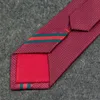 Neck TIES Designer Exchange of Wine Red Bee Stripe Bredd 7cm MENS TIE J4CP