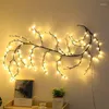 Night Lights 144LED Light String Rattan Indoor Decor Wall Lamps Ambient Bedroom Living Room Home Decorative Holiday