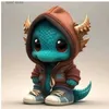 Decorative Objects Figurines Cool Statue of Baby Dragon Handmake Resin Dinosaur Figurines Sculpture Ornaments For Home Office Desktop Decor Car Display Toy T24030