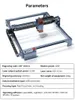 Drucker Atomstack A5 V2 40W Lasergravierer Hochgeschwindigkeitsgravur-Schneidemaschine Festfokus Ultradünn mit 400 x 400 mm Fläche